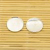 Brass Cabochons Settings and Flat Round Transparent Clear Glass Cabochons KK-X0008-S-RS-3