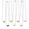Handmade Porcelain Fish & Natural Cultured Freshwater Pearl Pendant 304 Stainless Steel Round Snake Chain Necklaces for Women NJEW-JN06398-2