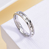 304 Stainless Steel with Crystal Rhinestone Finger Rings FS-WGF5DC4-08-2