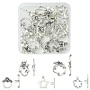 20Pcs 5 Styles Flower Tibetan Style Alloy Toggle Clasps FIND-YW0005-24-1