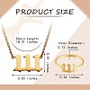 Angel Number Pendant Necklace & Open Cuff Ring JX195A-3