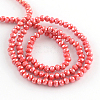Electroplate Glass Faceted Rondelle Bead Strands X-EGLA-Q053-8mm-01-2