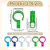 48Pcs 6 Colors Plastic Windproof Clips FIND-FG0005-38-2