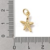 Brass Micro Pave Clear Cubic Zirconia Charms KK-D431-053D-G-3