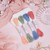 4 Skeins 4 Colors 6-Ply Cotton Embroidery Floss EMBR-WH20001-003D-4