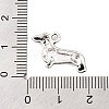 Tibetan Style Zinc Alloy Puppy Pendants X-TIBEP-R334-013AS-RS-2