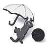 Umbrella Cat Zinc Alloy Brooches JEWB-S029-03D-3