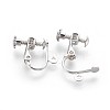 Racking Plated Brass Clip-on Earring Findings KK-P169-01P-2