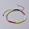 Electroplate Glass Braided Bead Bracelets BJEW-JB04240-02-1