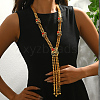 Vintage Alloy Enamel Red Heart Tassel Y Long Necklaces for Women Party and Casual Wear WS0310-5