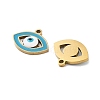 Ion Plating(IP) 316 Stainless Steel Enamel Charms STAS-U014-55G-02-2