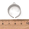Textured 304 Stainless Steel Cuff Ring Settings SA-CBA7DC2-02P-3