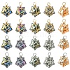 30Pcs 2 Style 5 Colors Glass Pendants PALLOY-YW00056-2
