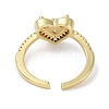 Rack Plating Brass Micro Pave Cubic Zirconia Cuff Finger Rings for Women RJEW-C114-21D-G-3