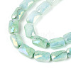 Anti-Tarnish Electroplate Glass Beads Strands X-GLAA-T025-29B-3