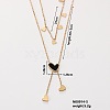 Stylish Stainless Steel & Plastic Heart Pendant Necklaces II9512-5-1