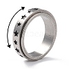 Non-Tarnish 203 Stainless Steel Rotating Spinner Fidget Band Rings for Anxiety Stress Relief RJEW-G118-10P-2