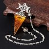 Synthetic Citrine Chip & Resin Orgonite Dowsing Pendulum Big Pendants PW-WG36861-13-1