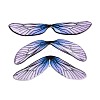 3Pcs Transparent Epoxy Resin Butterfly Wings Cabochons X-RESI-N045-11B-1