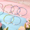 Faceted Glass Stretch Bracelets for Women BJEW-JB11481-1