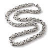 201 Stainless Steel Byzantine Chain Necklaces NJEW-H033-04P-A-1