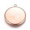 Ion Plating(IP) 304 Stainless Steel Pendant Cabochon Settings STAS-G127-13-20mm-RG-2