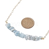 Natural Aquamarine Chip Bib Necklaces NJEW-JN04950-04-3