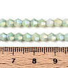Anti-Tarnish Electroplate Bicone Glass Beads Strands EGLA-T021-4mm-16-09-4