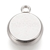 Tarnish Resistant 304 Stainless Steel Pendant Cabochon Settings STAS-K202-03C-P-2