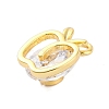 Brass Micro Pave Cubic Zirconia Pendants KK-A240-10G-2