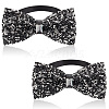 Adjustable Resin Rhinestone Polyester Bow Ties for Men AJEW-WH0472-01B-1