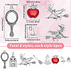 48Pcs 8 Styles Snow White & Witch Theme Tibetan Style Alloy Pendants TIBEP-SC0003-61-2