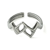 Non-Tarnish 304 Stainless Steel Open Cuff Ring RJEW-L110-009P-2