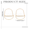 1 Pair Brass Glass Hoop Earrings for Women EJEW-LP0003-53C-2