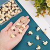 50Pcs Opaque Resin and Natural Mixed Stone Pendants FIND-HY0001-37-3