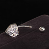 Brass Cubic Zirconia Belly Rings WGBA42D-03-1