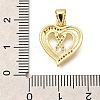 Rack Plating Brass Micro Pave Cubic Zirconia Pendants KK-L226-101G-X-3