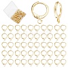 CREATCABIN 50 Pairs Brass Huggie Hoop Earring Findings KK-CN0001-87-1