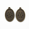 Tibetan Style Alloy Pendant Enamel Settings TIBEP-N010-020AB-RS-1