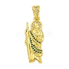 Priest Rack Plating Brass Micro Pave Cubic Zirconia Pendants KK-G513-90G-1