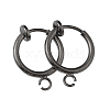 Brass Clip-on Hoop Earring Findings X-KK-P102-01B-01-2