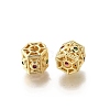 Brass Micro Pave Cubic Zirconia Beads KK-C106-22G-1