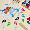 48Pcs 6 Colors Plastic Windproof Clips FIND-FG0005-38-4