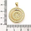 Rack Plating Brass Micro Pave Cubic Zirconia Pendants KK-L226-008G-3