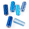 6Rolls 6 Colors Velour Yarn AJEW-TA0002-70B-2