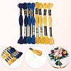 24 Skeins 3Bags 6-Ply Polyester Embroidery Floss OCOR-CY0003-42B-6