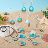  20Pcs 10 Styles Ocean Theme Transparent Resin & white Wood Big Pendants RESI-TA0001-88-7