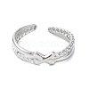 304 Stainless Steel Cuff Rings for Women RJEW-M019-53P-2