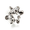 Brass Micro Pave Clear Cubic Zirconia European Beads KK-V008-15P-2