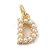 Rack Plating Brass with ABS Plastic Imitation Pearl Charms KK-B092-30D-G-1